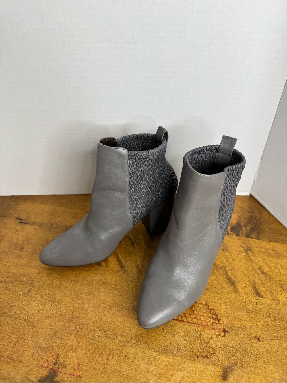 Cole Hahn Gray Heeled Booties